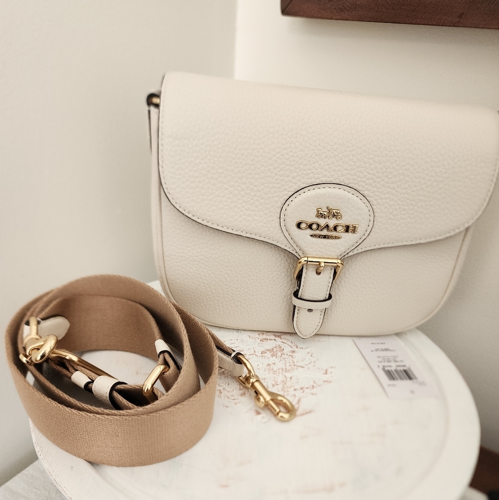 Coach Amelia Saddle Bag Chalk